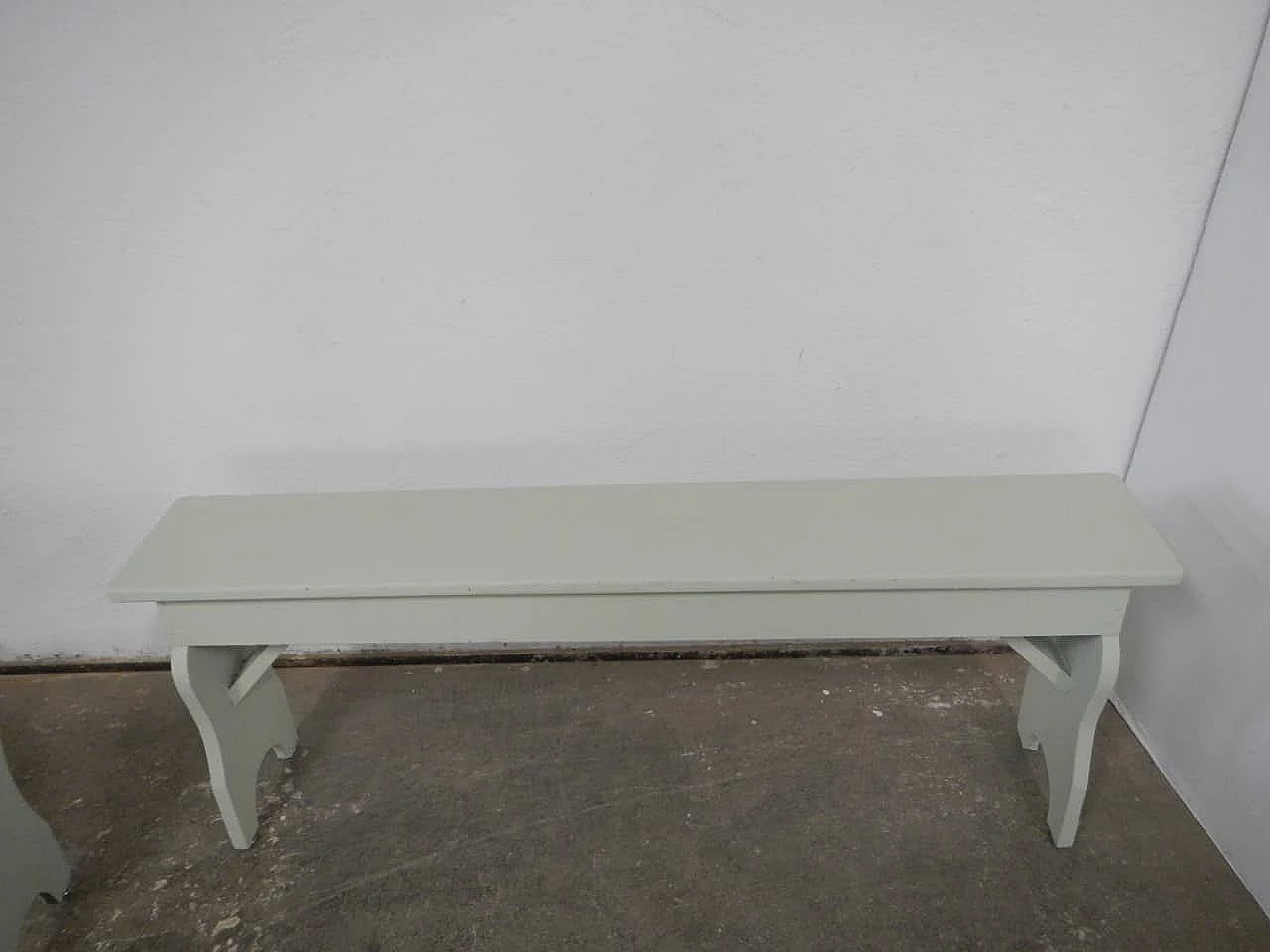 Coppia di panchine da asilo in abete, anni '70 6
