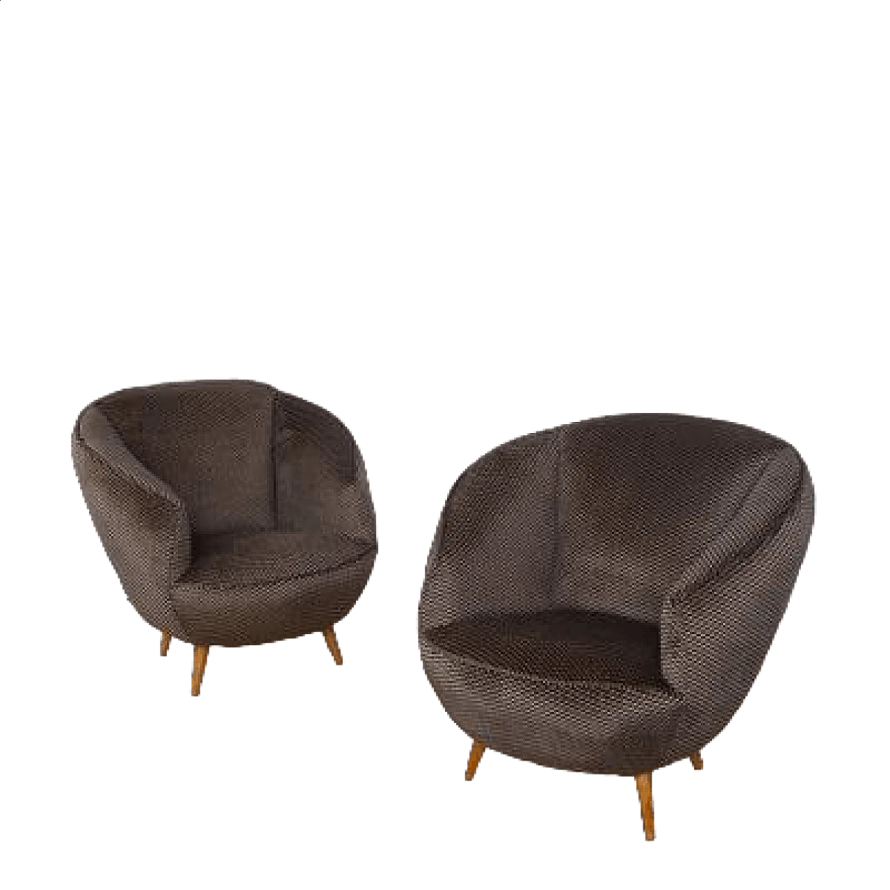 Pair of armchairs attributed to Gio Ponti, 1950s 8