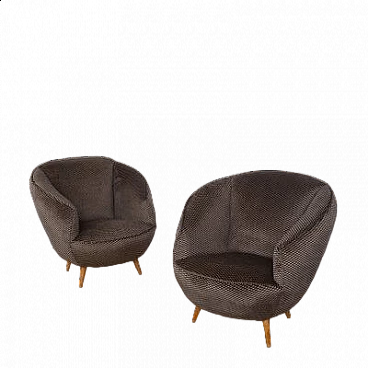 Pair of armchairs attributed to Gio Ponti, 1950s
