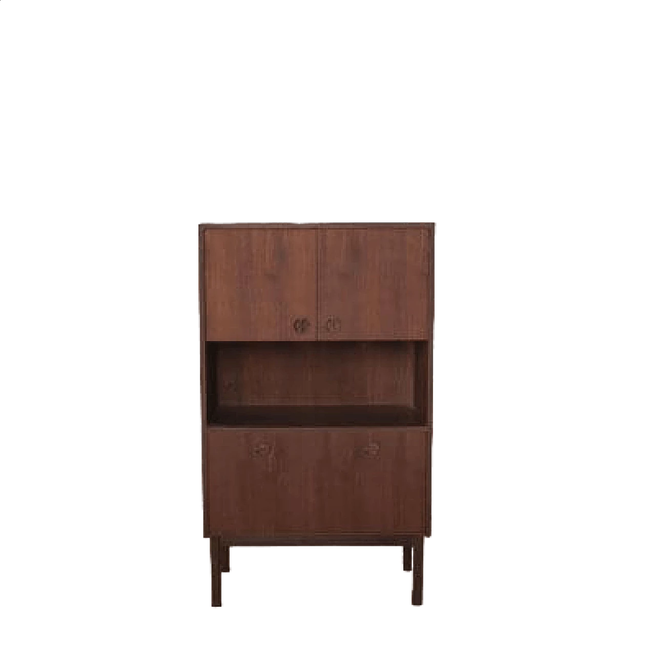 Credenza in legno di noce con mobiletti contenitori di Peter Hvidt, anni '60 6