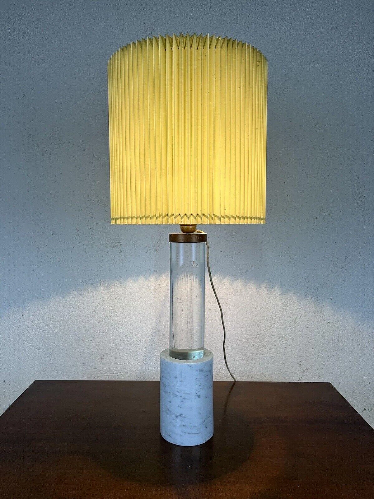 Plexiglass and marble table lamp, 1960s 13