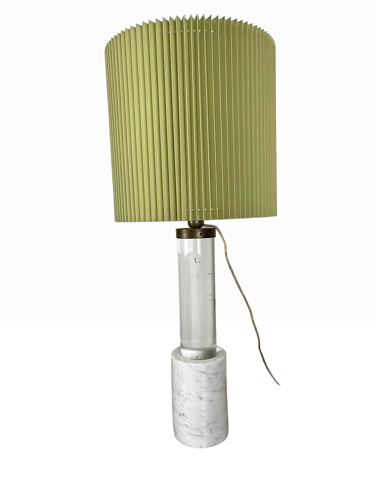 Plexiglass and marble table lamp, 1960s 14