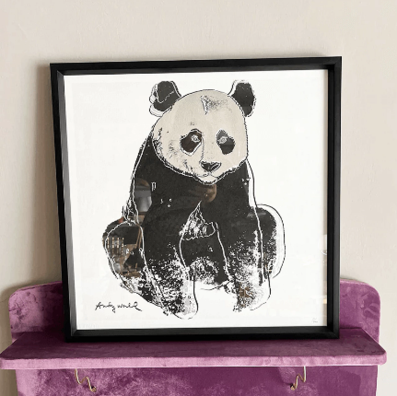 Panda, lithograph by Andy Warhol, mid-20th century 2