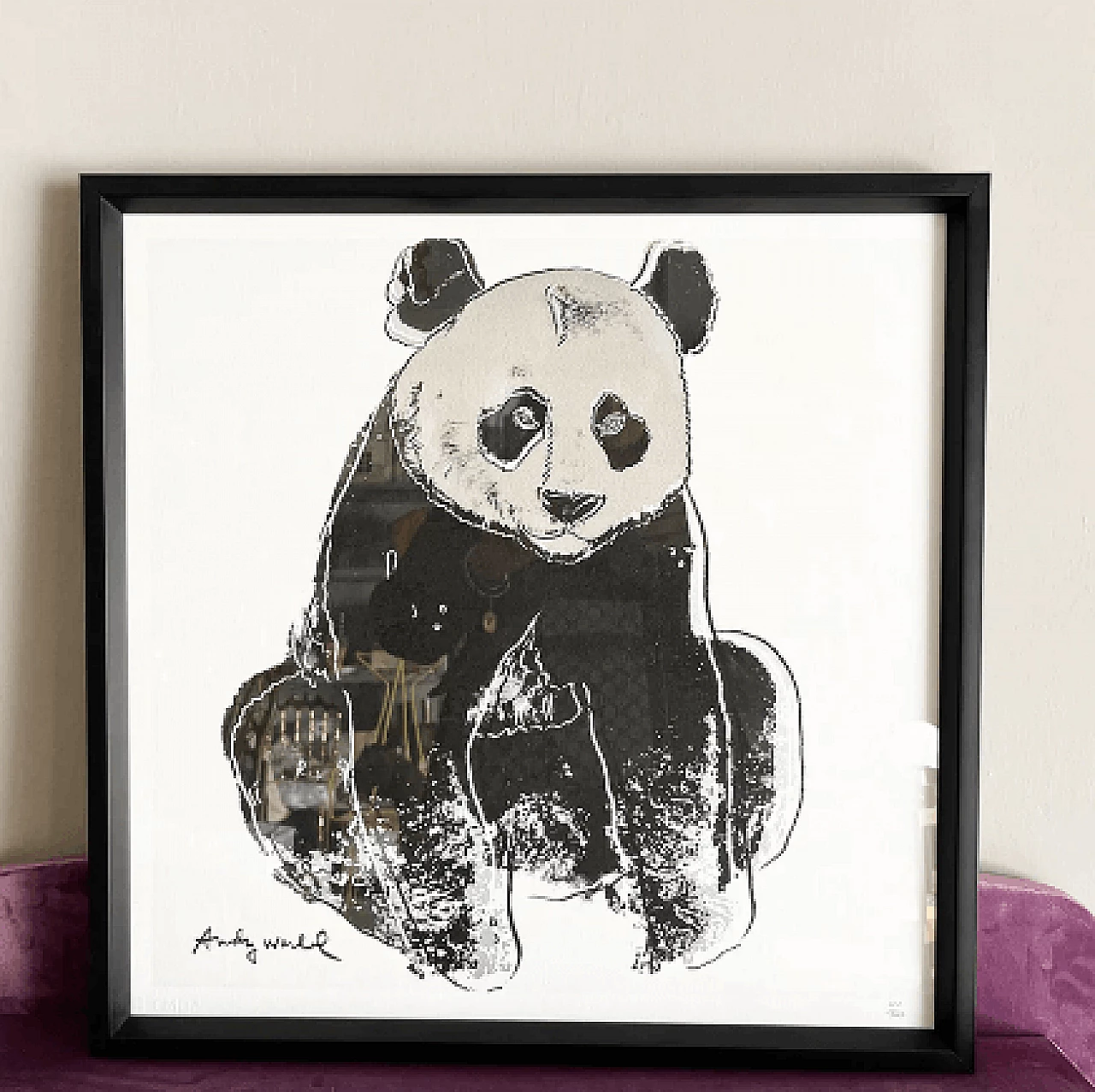 Panda, lithograph by Andy Warhol, mid-20th century 5