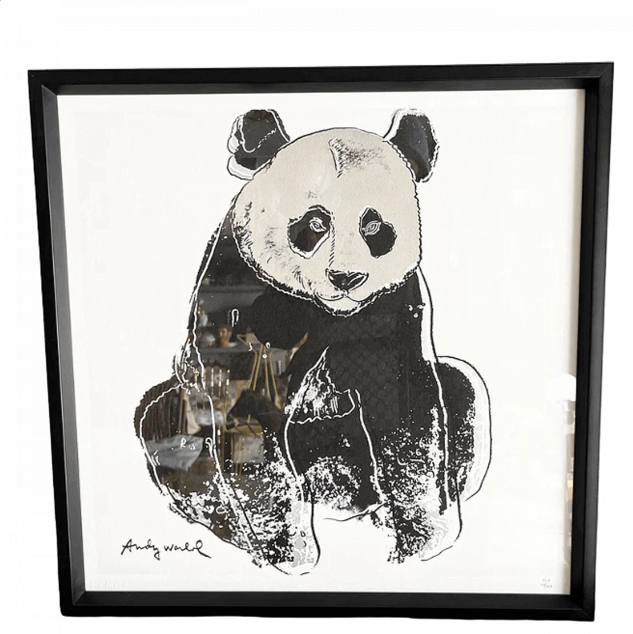 Panda, lithograph by Andy Warhol, mid-20th century 6