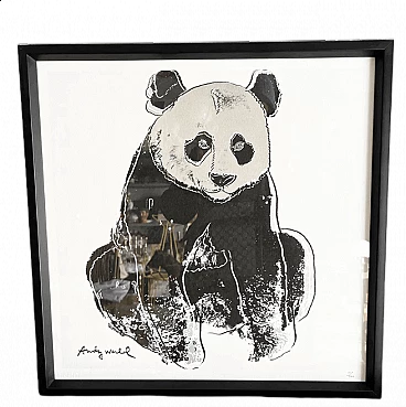 Panda, lithograph by Andy Warhol, mid-20th century