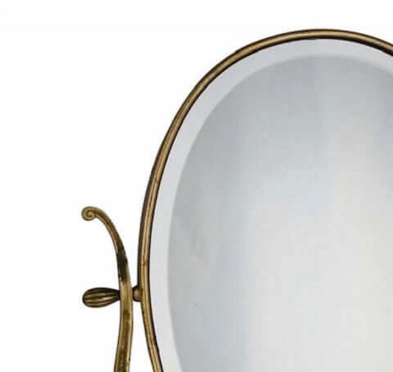 Art Deco brass table mirror, 1940s 3