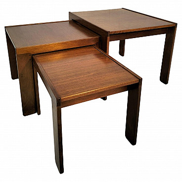 3 Nesting tables 777 by Afra and Tobia Scarpa for Cassina, 1970s