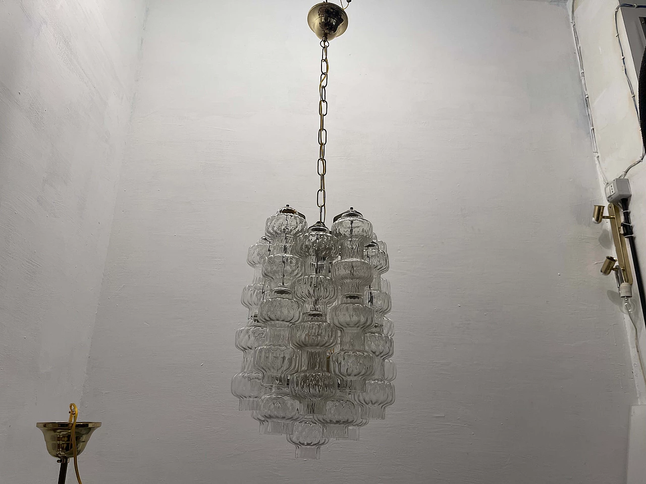 Murano glass chandelier by Venini, 1960s 1