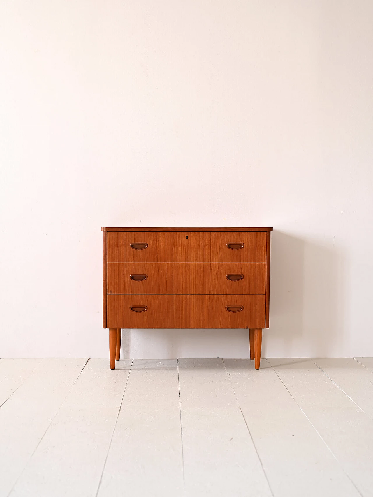 Swedish teak chest of drawers with three compartments, 1960s 1