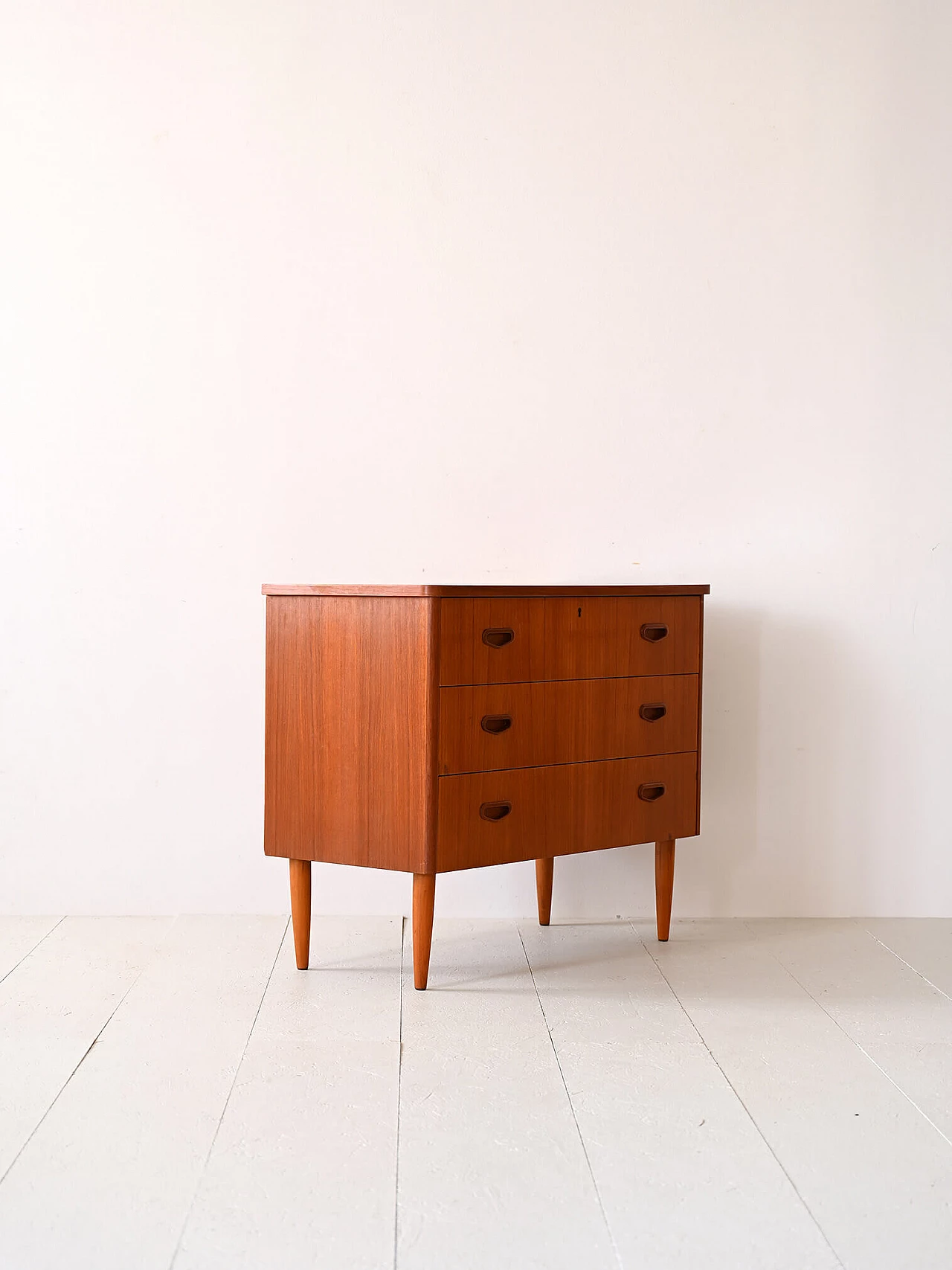 Swedish teak chest of drawers with three compartments, 1960s 3