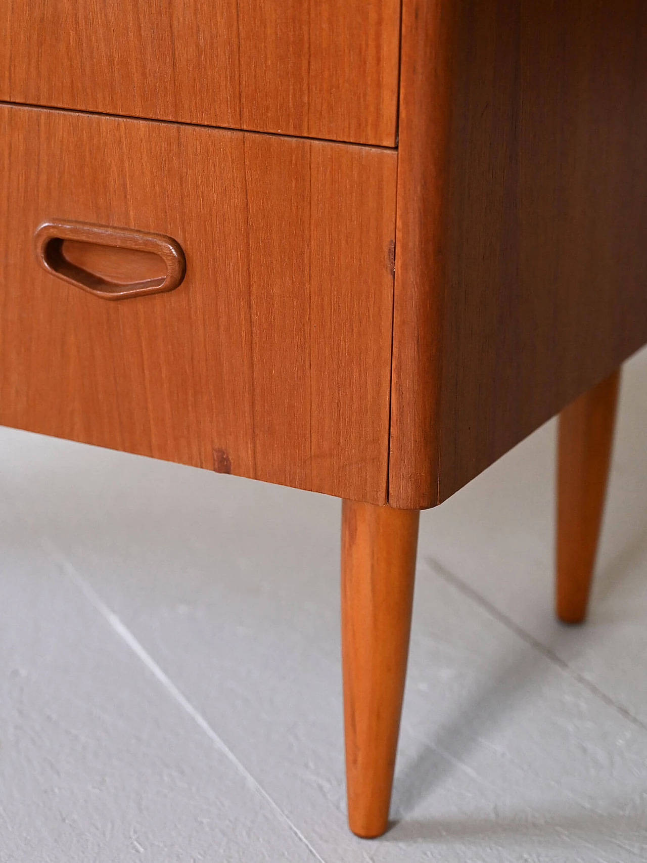 Swedish teak chest of drawers with three compartments, 1960s 8