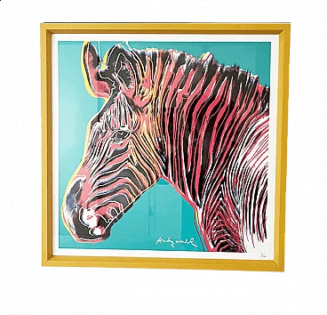 Zebra, litografia di Andy Warhol, 2018