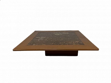 Large leather coffee table, 1960s