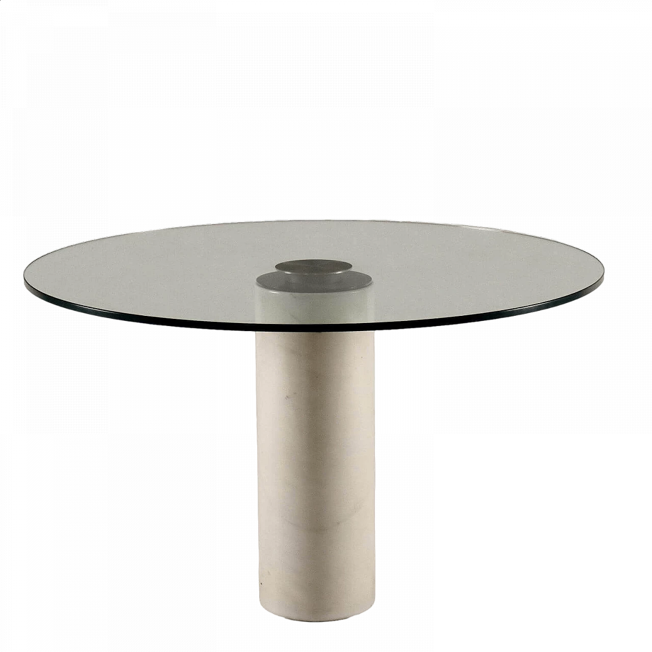 M4 table in white marble and crystal by Angelo Mangiarotti for Skipper, 1980s 8