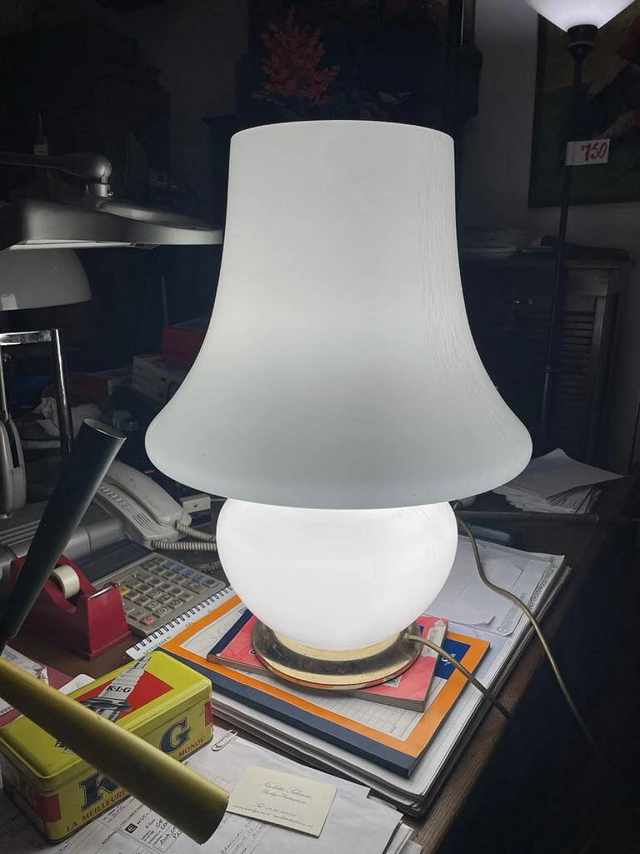 Lampada da tavolo in vetro di Murano, anni '70 1165619