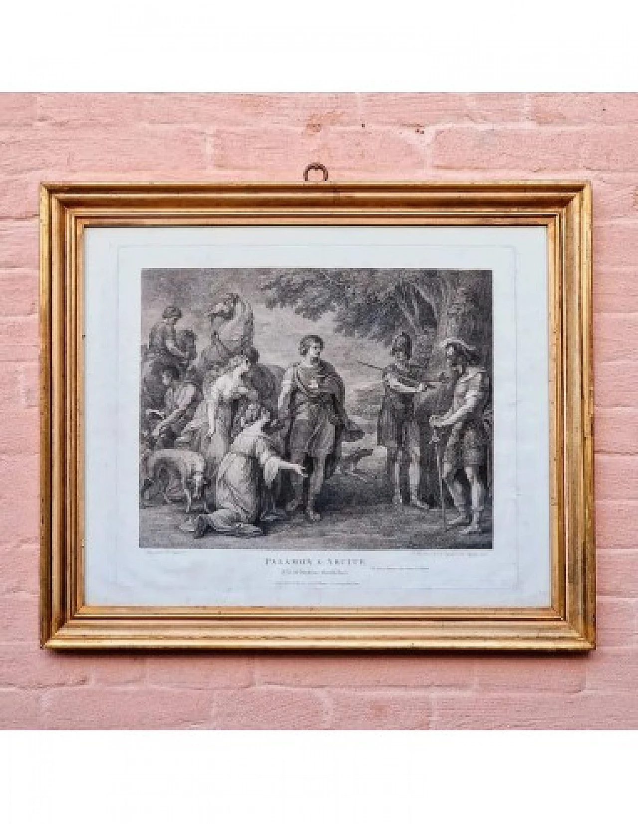 Palamone e Arcite, incisione di Francesco Bartolozzi, '700 1