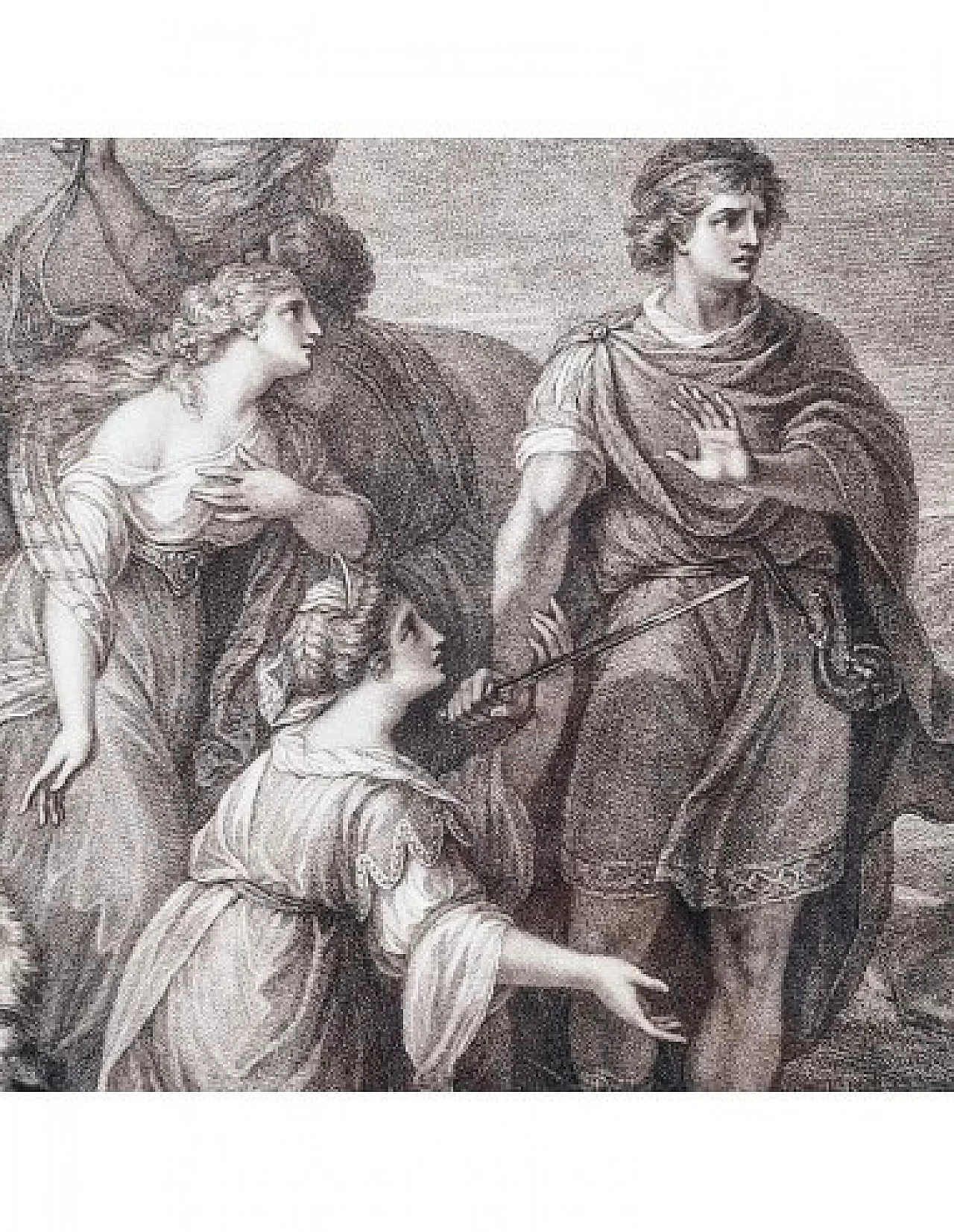 Palamone and Arcite, engraving by Francesco Bartolozzi, '700 5