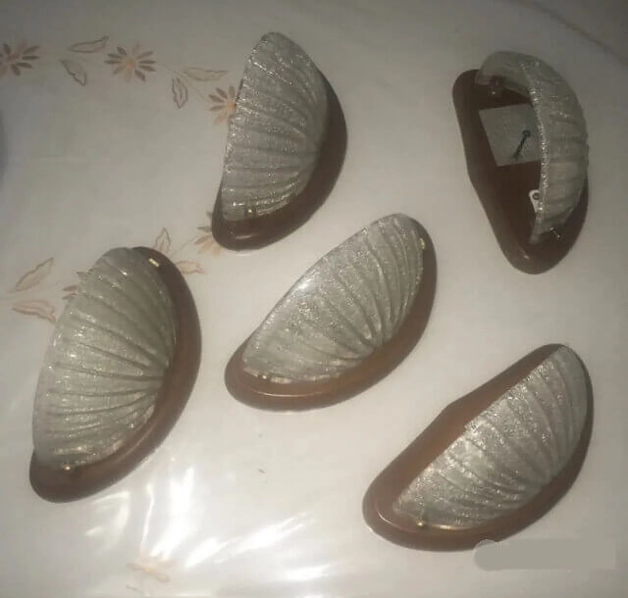 Applique in legno massello e vetro di Murano, anni '80 7