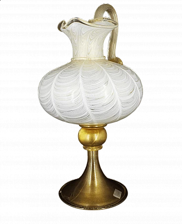 Fenicia vase in gold leaf and Murano glass by Mario Gambaro
