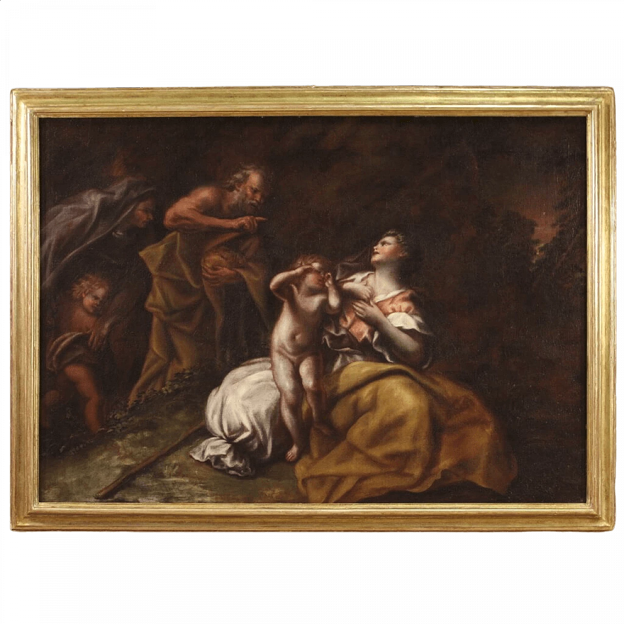 Abraham drives out Hagar and Ishmael, oil on canvas, 17th century 16