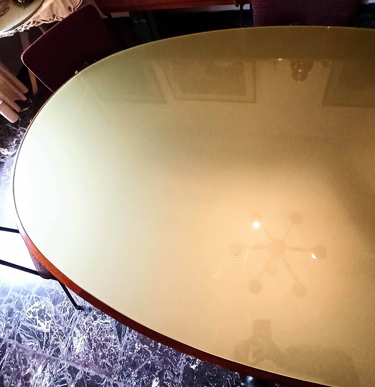 6 Sedie e tavolo ovale, anni '60 14