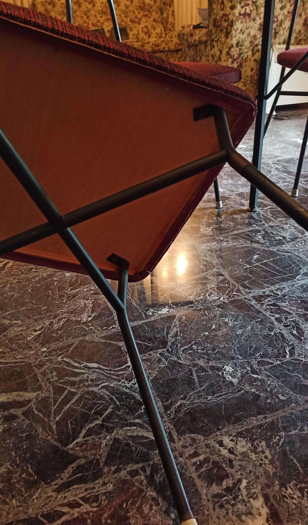 6 Sedie e tavolo ovale, anni '60 17