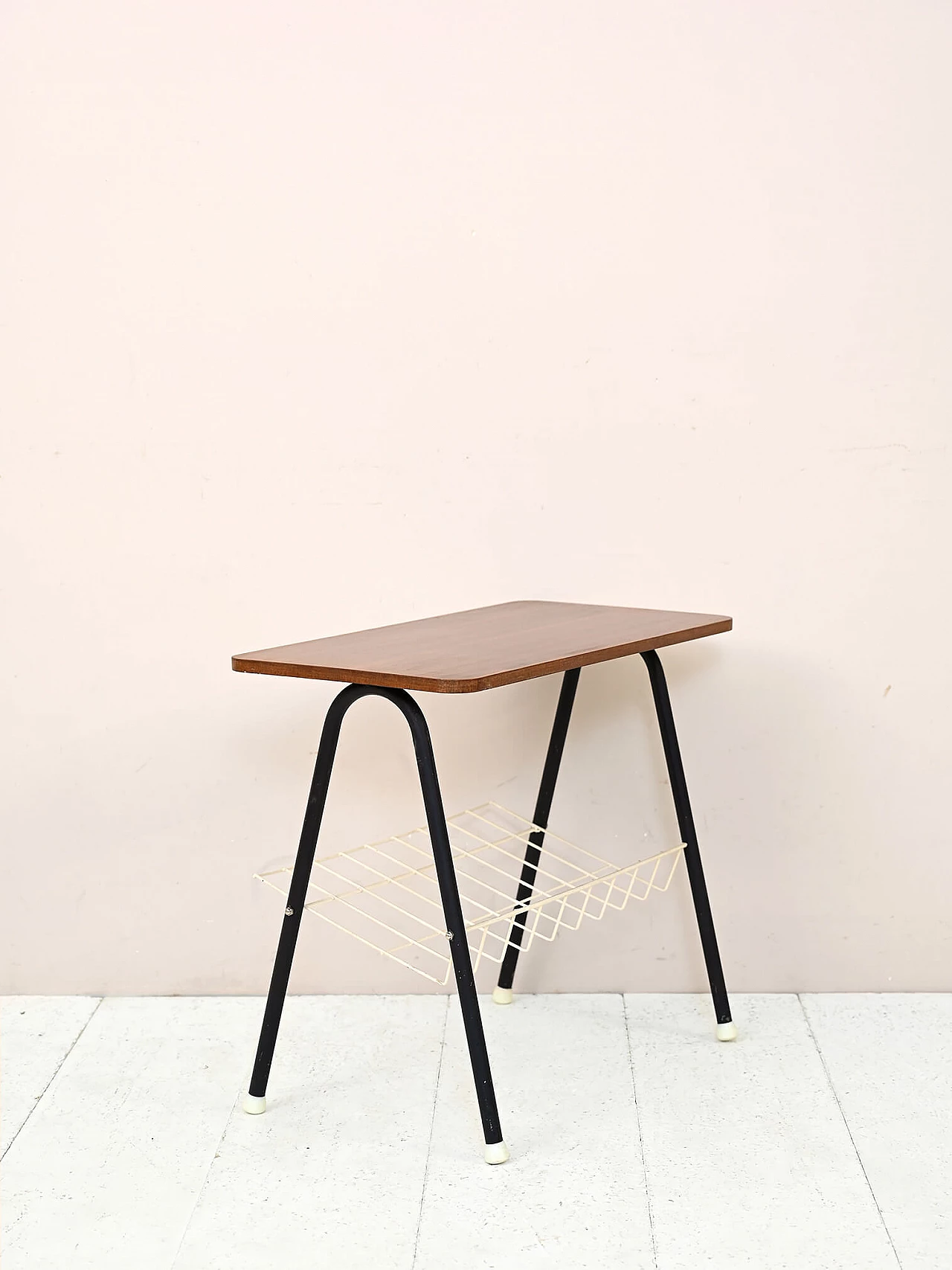 Scandinavian coffee table in wood and metal, 1960s 3