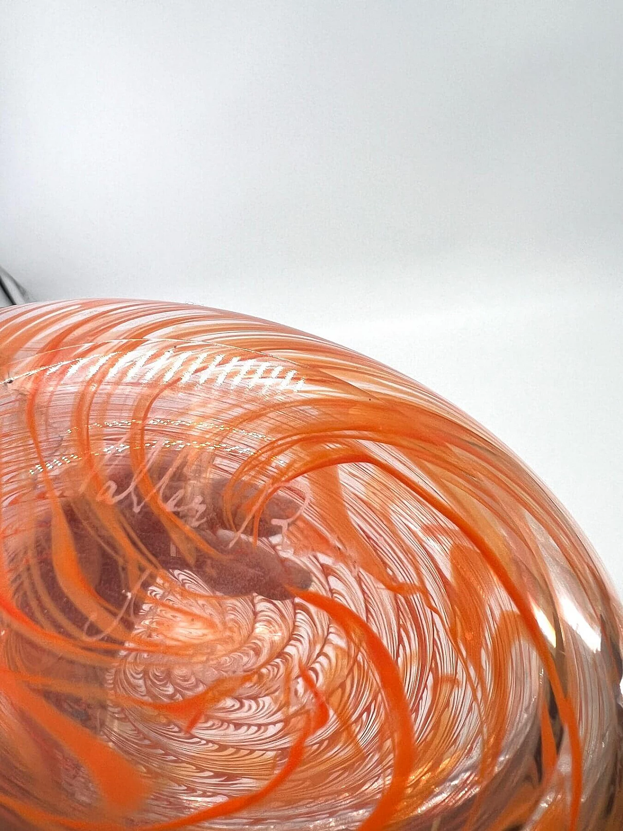 Vaso in vetro di Murano arancione di Valter Rossi 5
