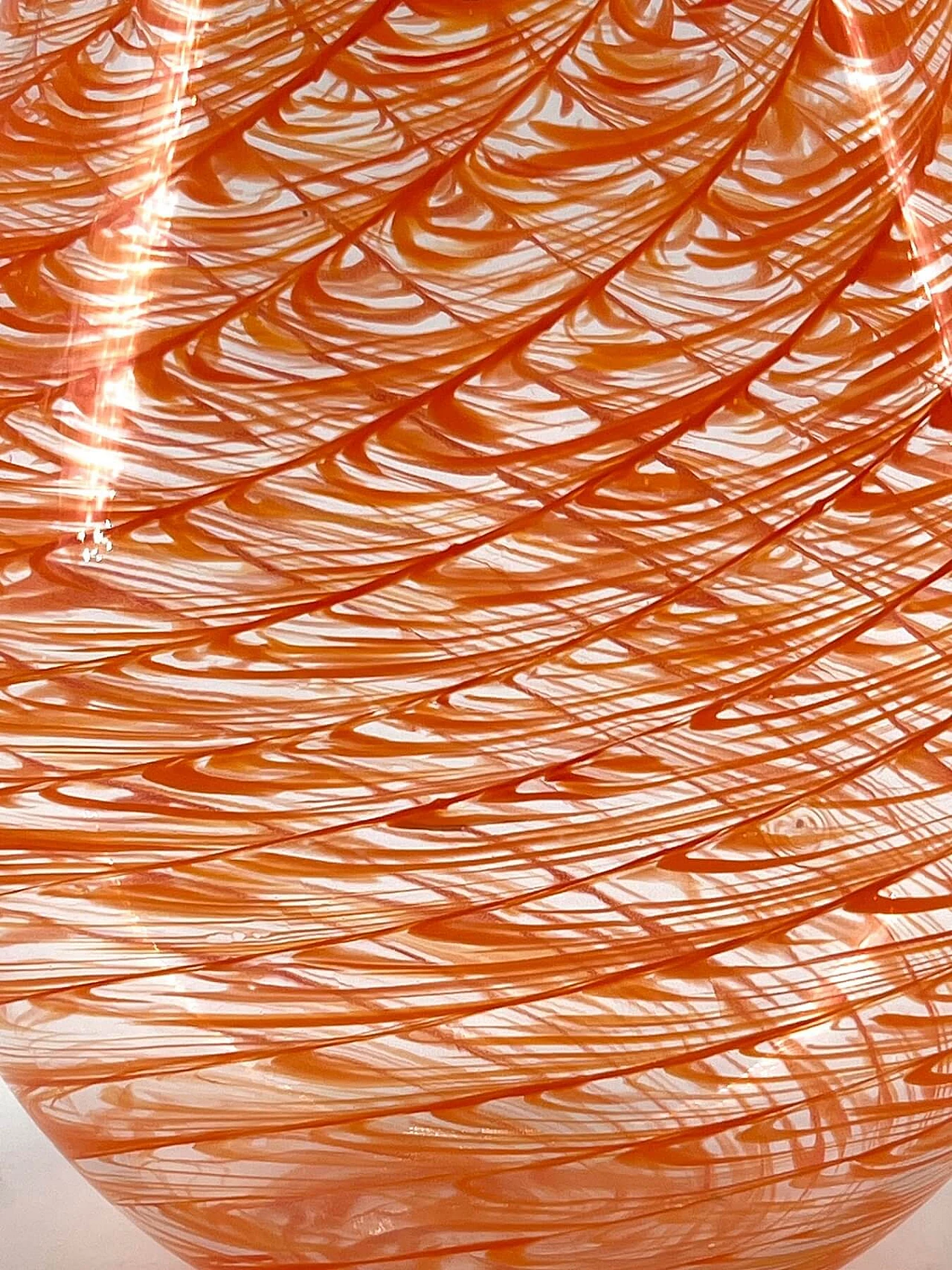 Vaso in vetro di Murano arancione di Valter Rossi 6