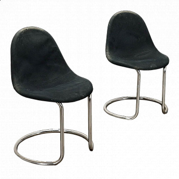 Pair of Maia chairs by Giotto Stoppino for Bernini, 1960s