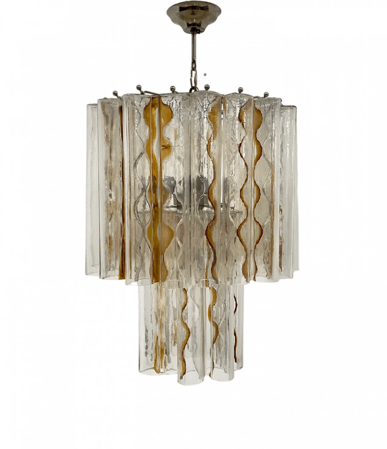 Metal and Murano glass chandelier by Toni Zuccheri for Ve-Art, 1970s 1