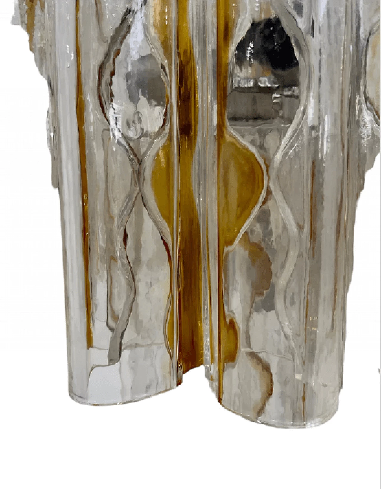 Lampadario in metallo e vetro di Murano di Toni Zuccheri per Ve-Art, anni '70 3