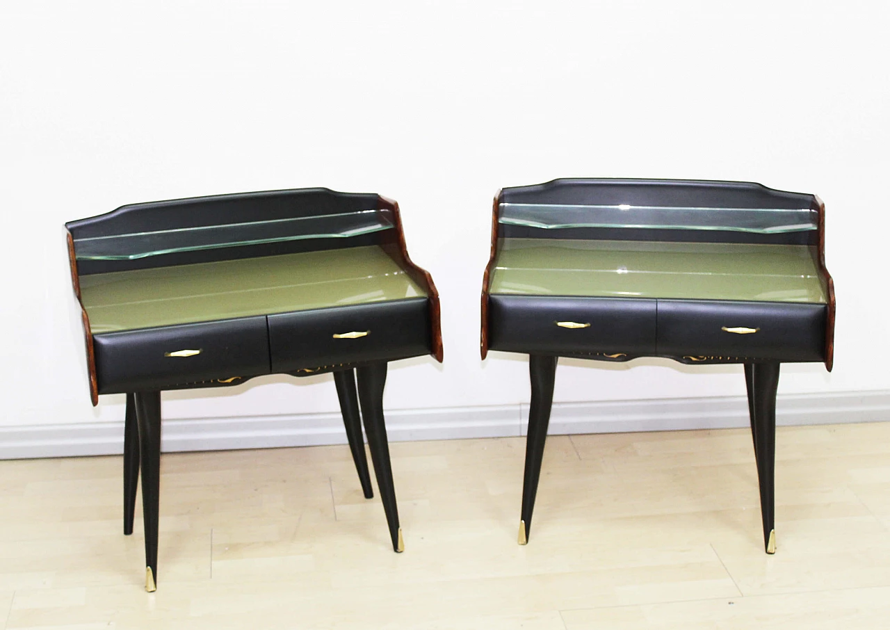 Pair of rosewood bedside tables by Paolo Buffa, 1950s 1