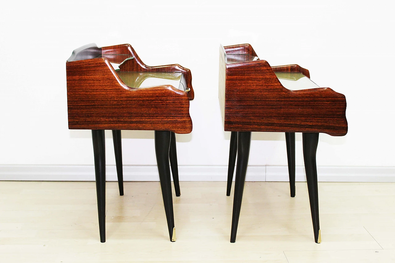 Pair of rosewood bedside tables by Paolo Buffa, 1950s 10