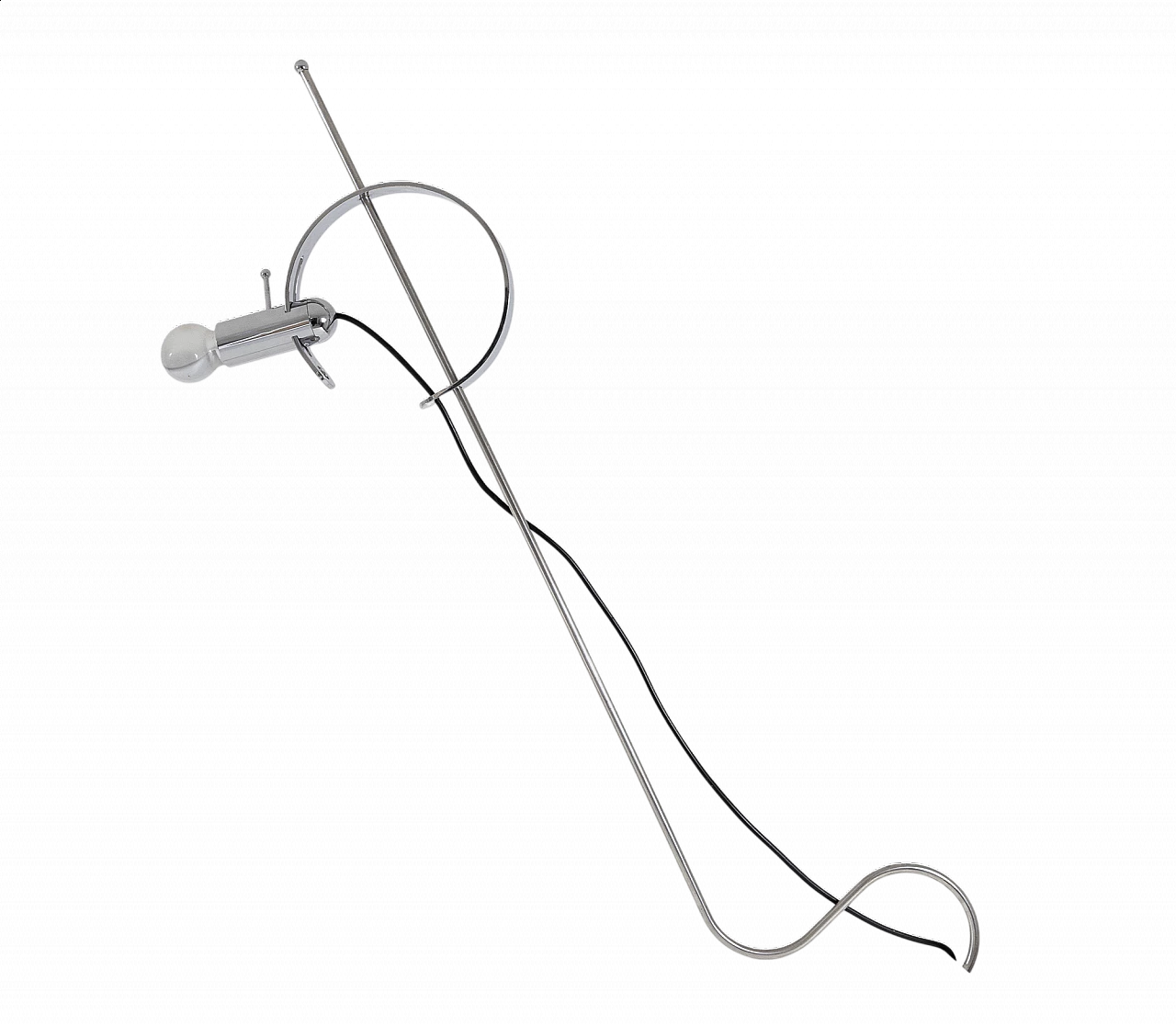 Lampada da tavolo regolabile in metallo cromato, anni '70 16