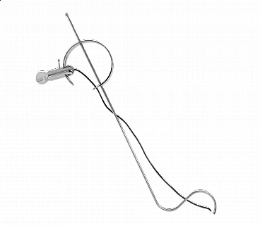 Chromed metal adjustable table lamp, 1970s