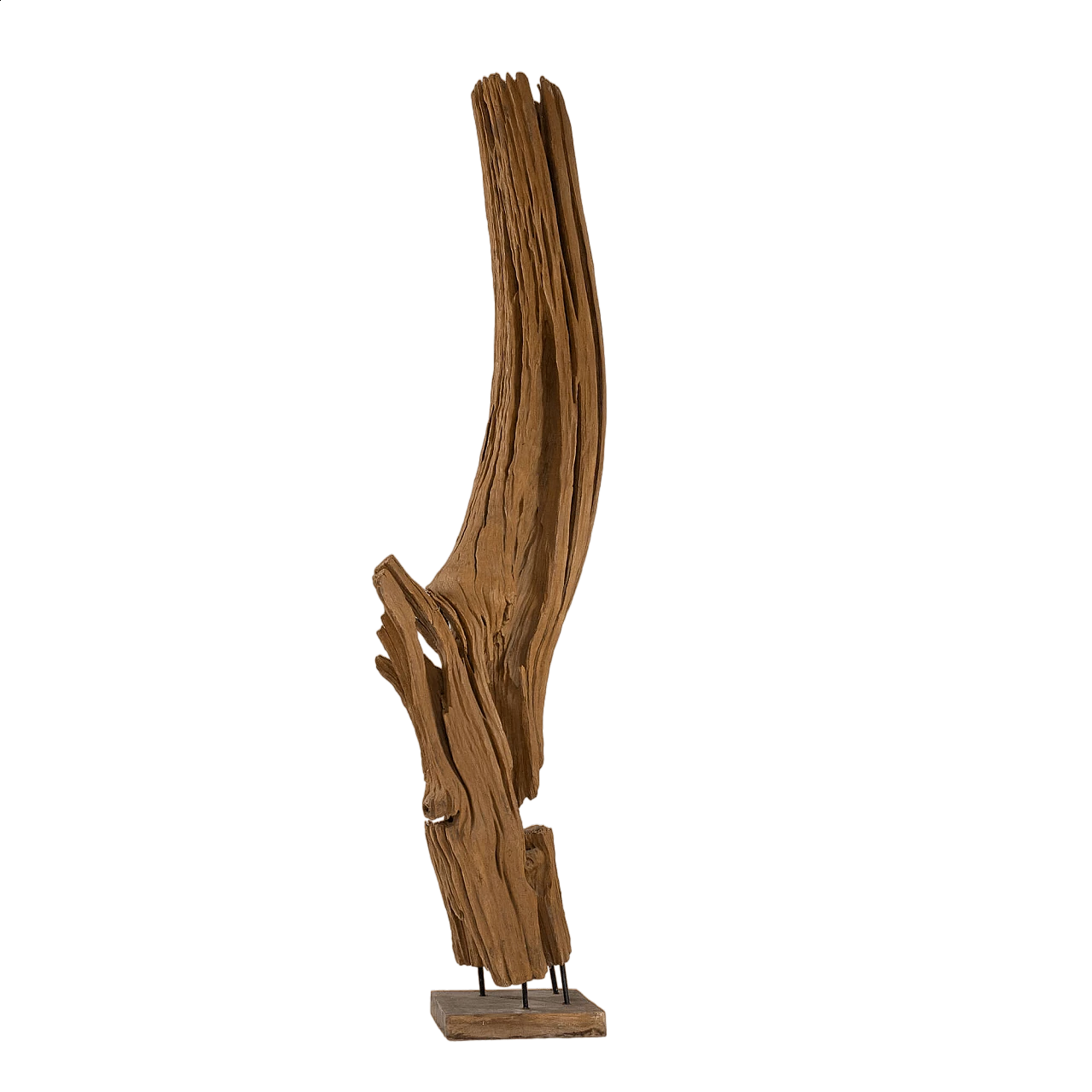 Soggetto astratto, scultura in legno sabbiato e verniciato, anni '70 21