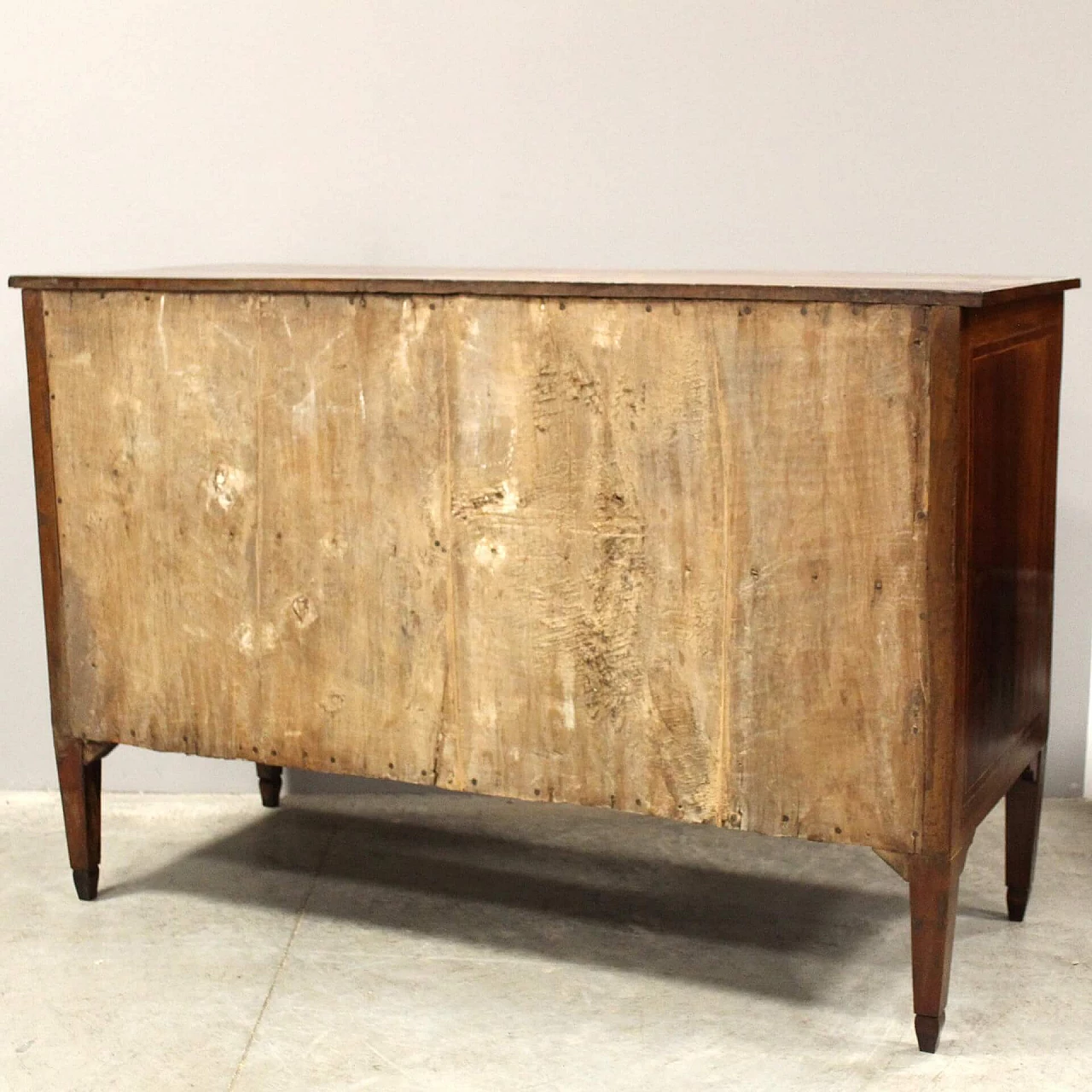 Cassettone Luigi XVI in noce intarsiato, '700 3