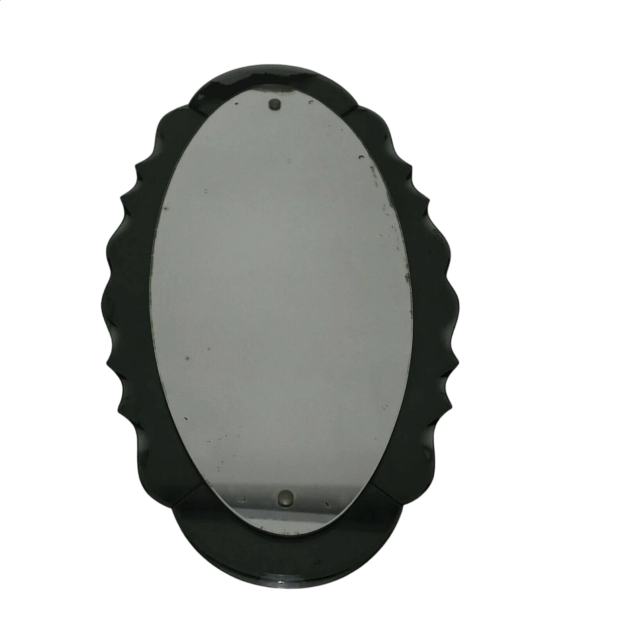 Specchio in vetro verde, anni '50 5