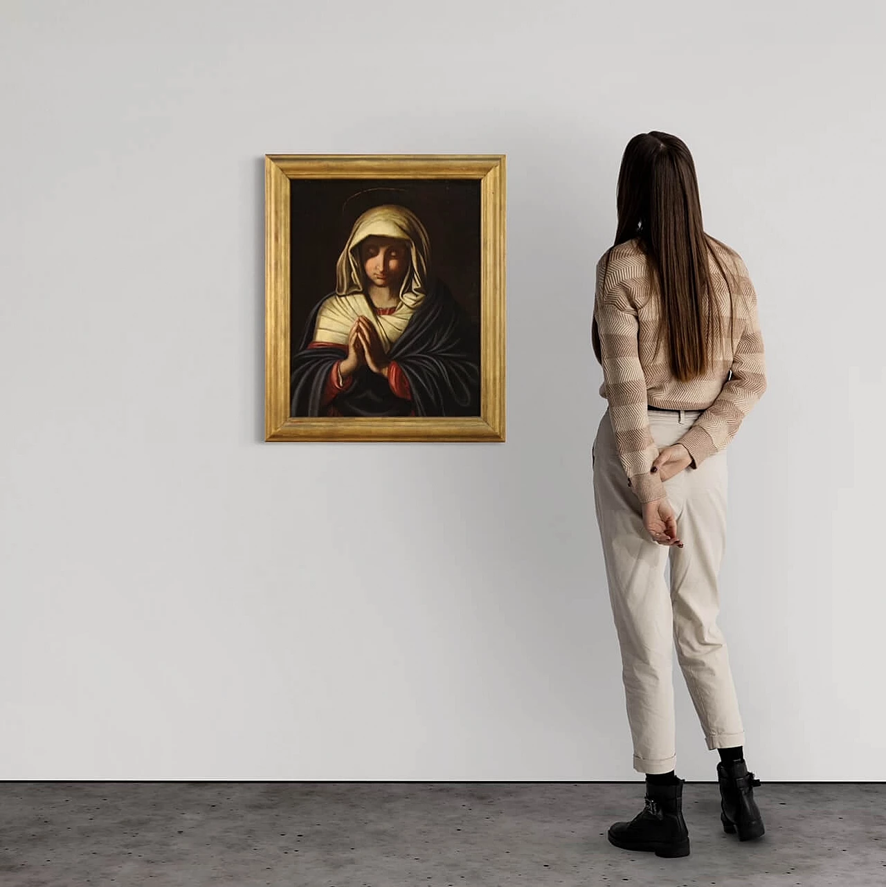 Da Sassoferrato, Madonna in preghiera, olio su tela, fine '600 1341083