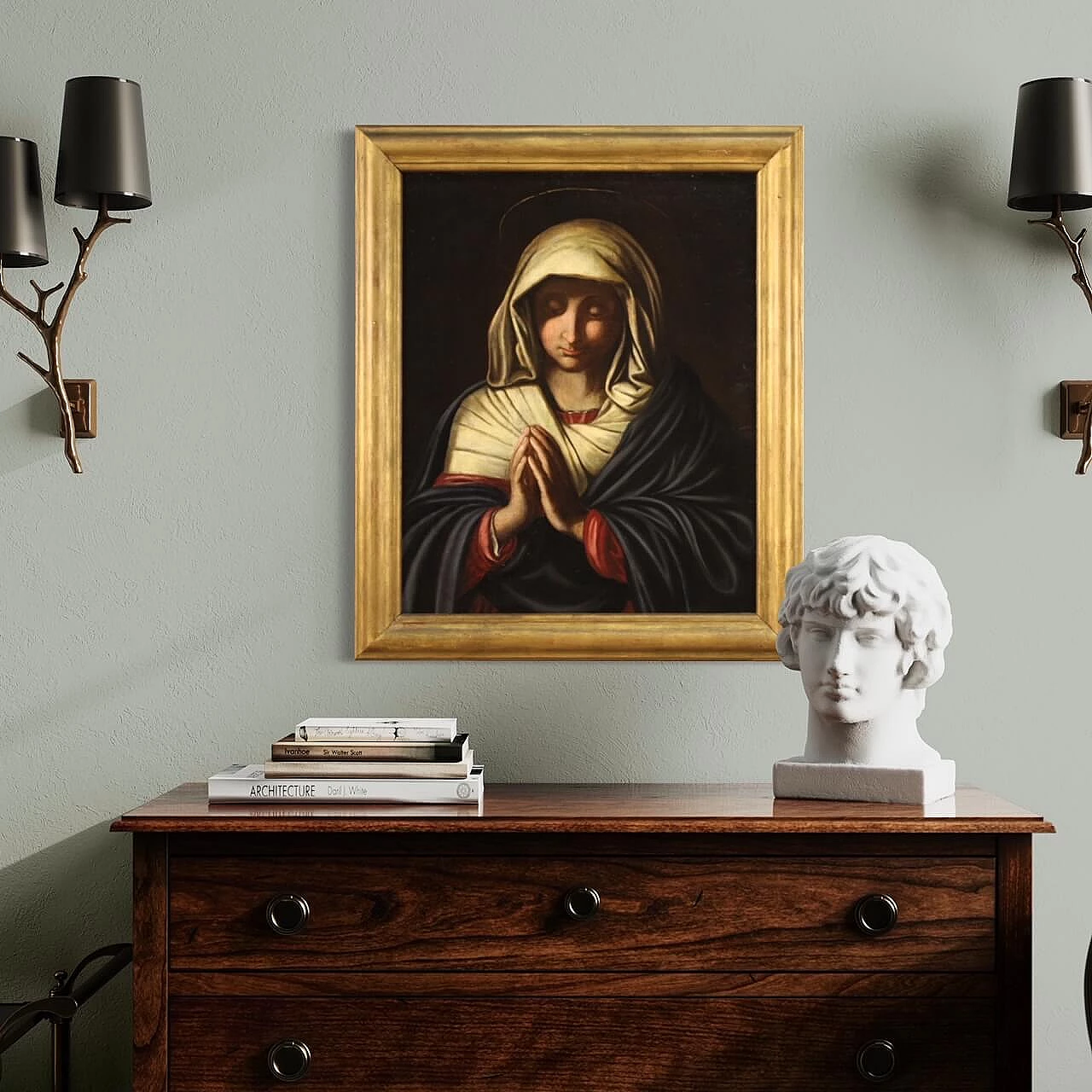 Da Sassoferrato, Madonna in preghiera, olio su tela, fine '600 1341084