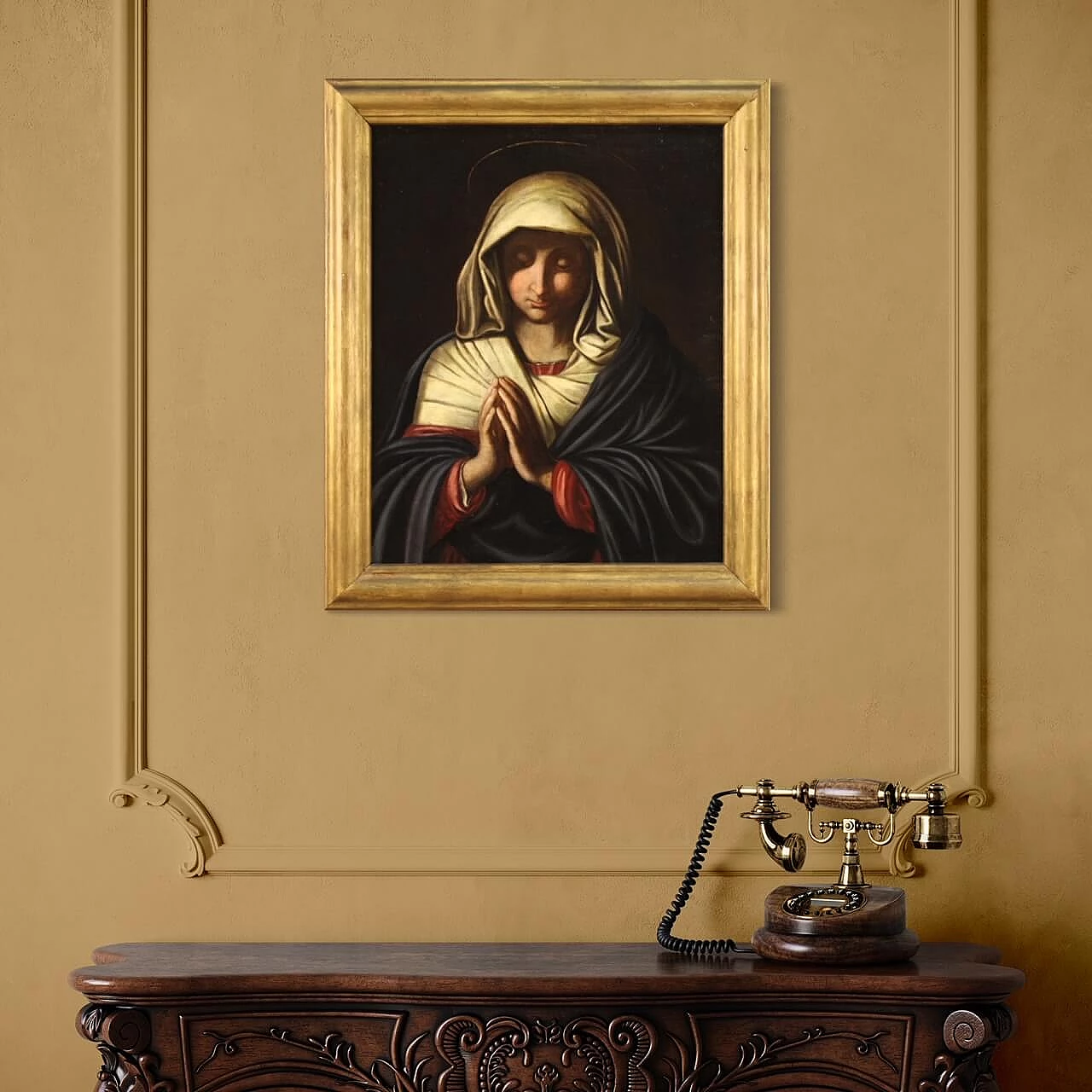 Da Sassoferrato, Madonna in preghiera, olio su tela, fine '600 1341085