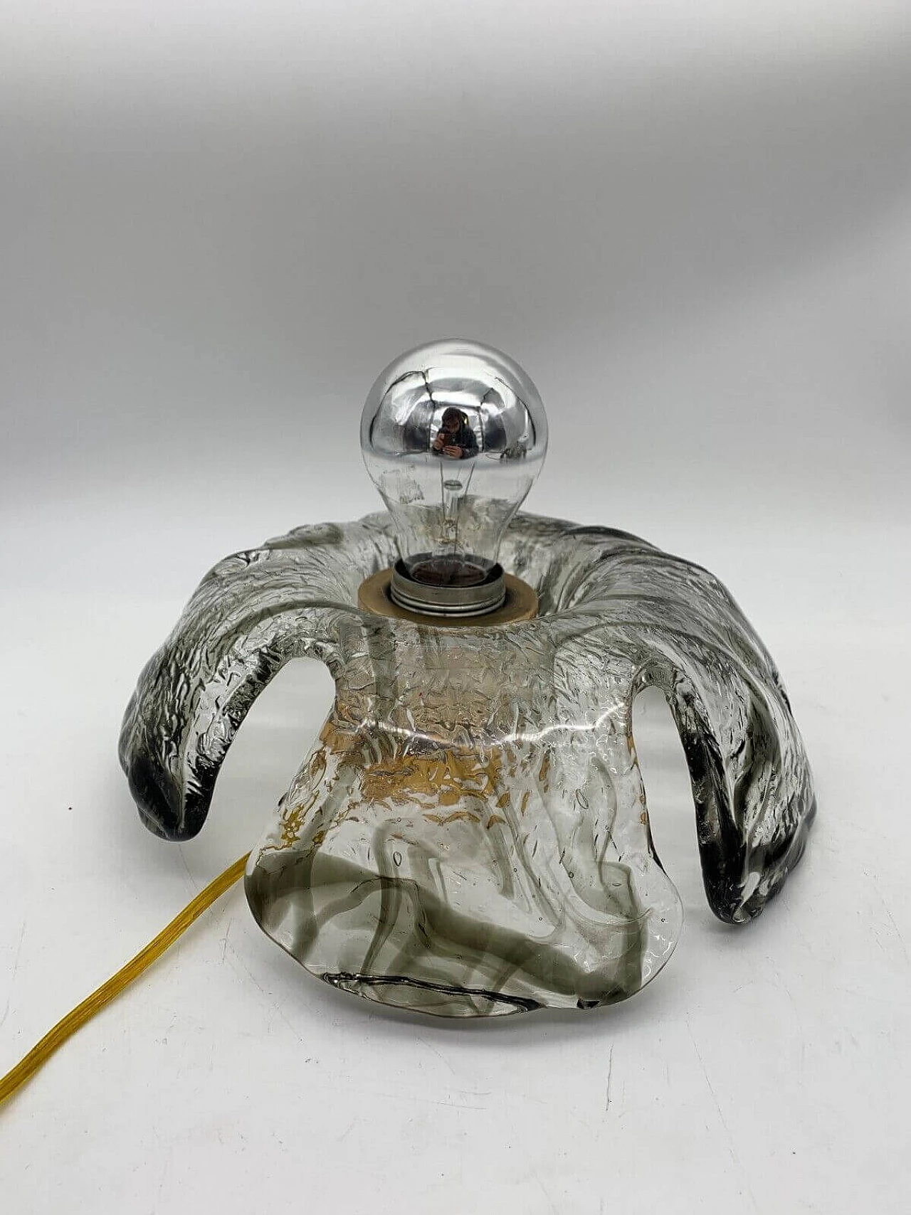 Pair of La Murrina Murano glass flower sconces, 1970s 2