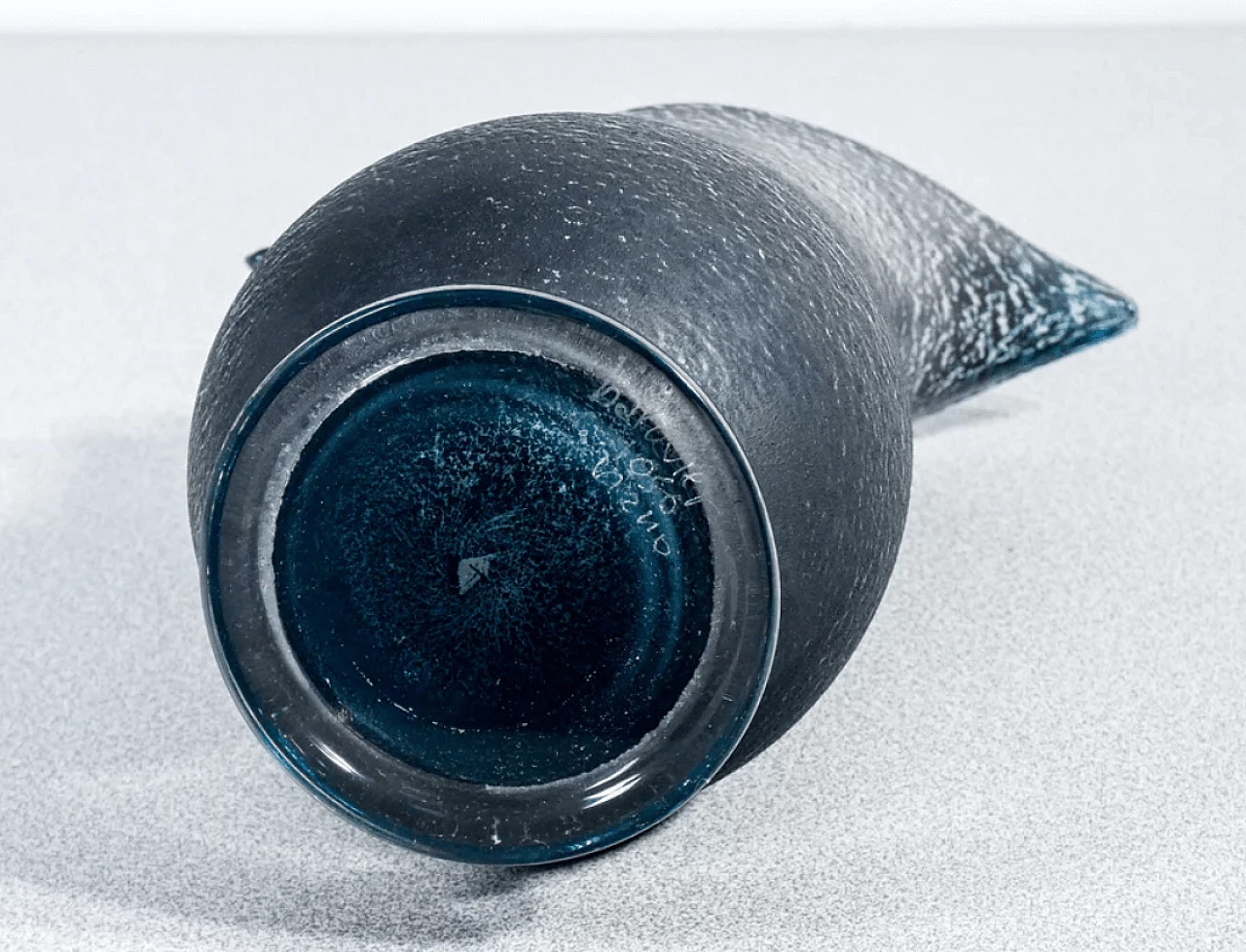 Blown and etched glass vase from the Barbarian series, 1950s 8