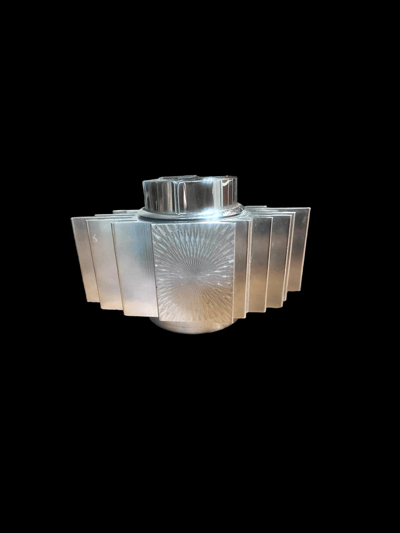 Aluminum table lighter by Sarome, 1970s 10