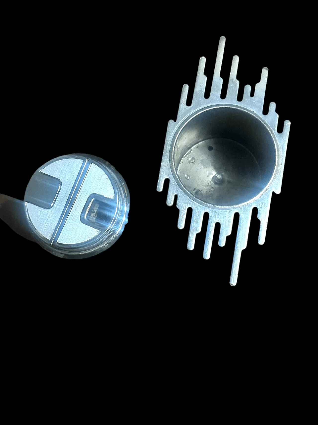 Aluminum table lighter by Sarome, 1970s 12