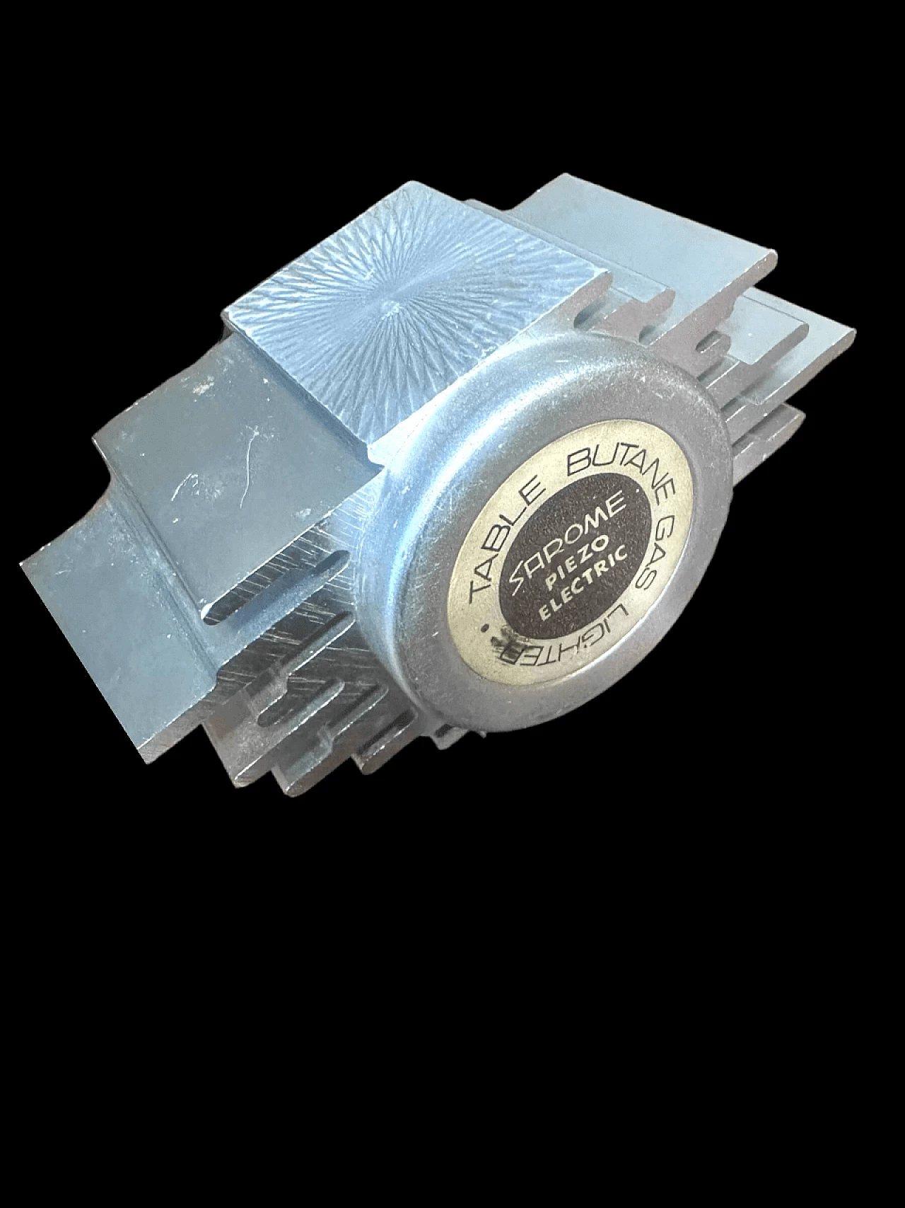 Aluminum table lighter by Sarome, 1970s 13