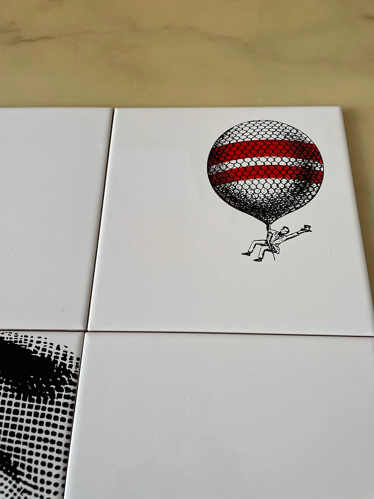 4 Piastrelle di Fornasetti, anni 2000 3