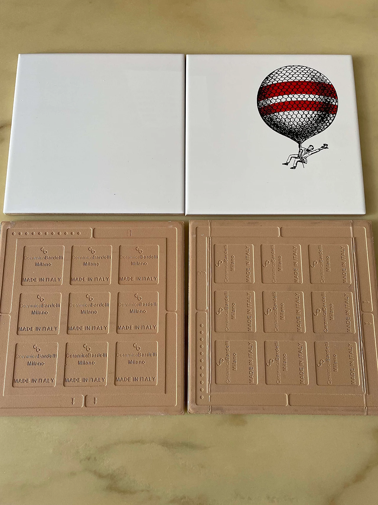 4 Piastrelle di Fornasetti, anni 2000 4